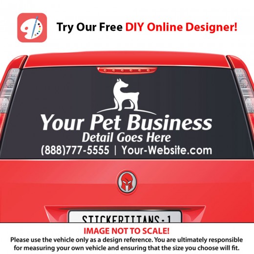Rear Glass  Decal - Pet Services 5